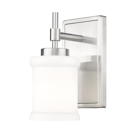 Z-Lite Cadoc 1 Light Wall Sconce, 4.5in. W x 8.75in. H, Brushed Nickel 622-1S-BN
